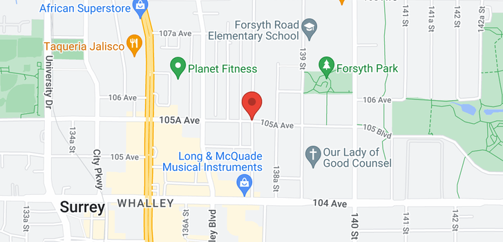 map of 408 13933 105A AVENUE